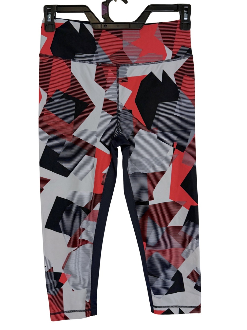 3/$20 Tommy Hilfiger Sport Capri Leggings Red, Black & Gray Size Medium
